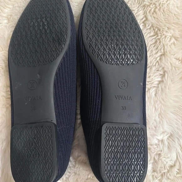 Vivaia Navy Square-Toe Loafers (Samantha) - 7 / 7.5 - Picture 4 of 8